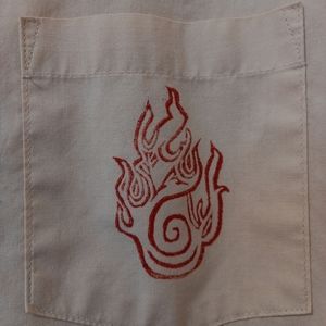 Custom 1/1 hand carved and stamped mens workshirt